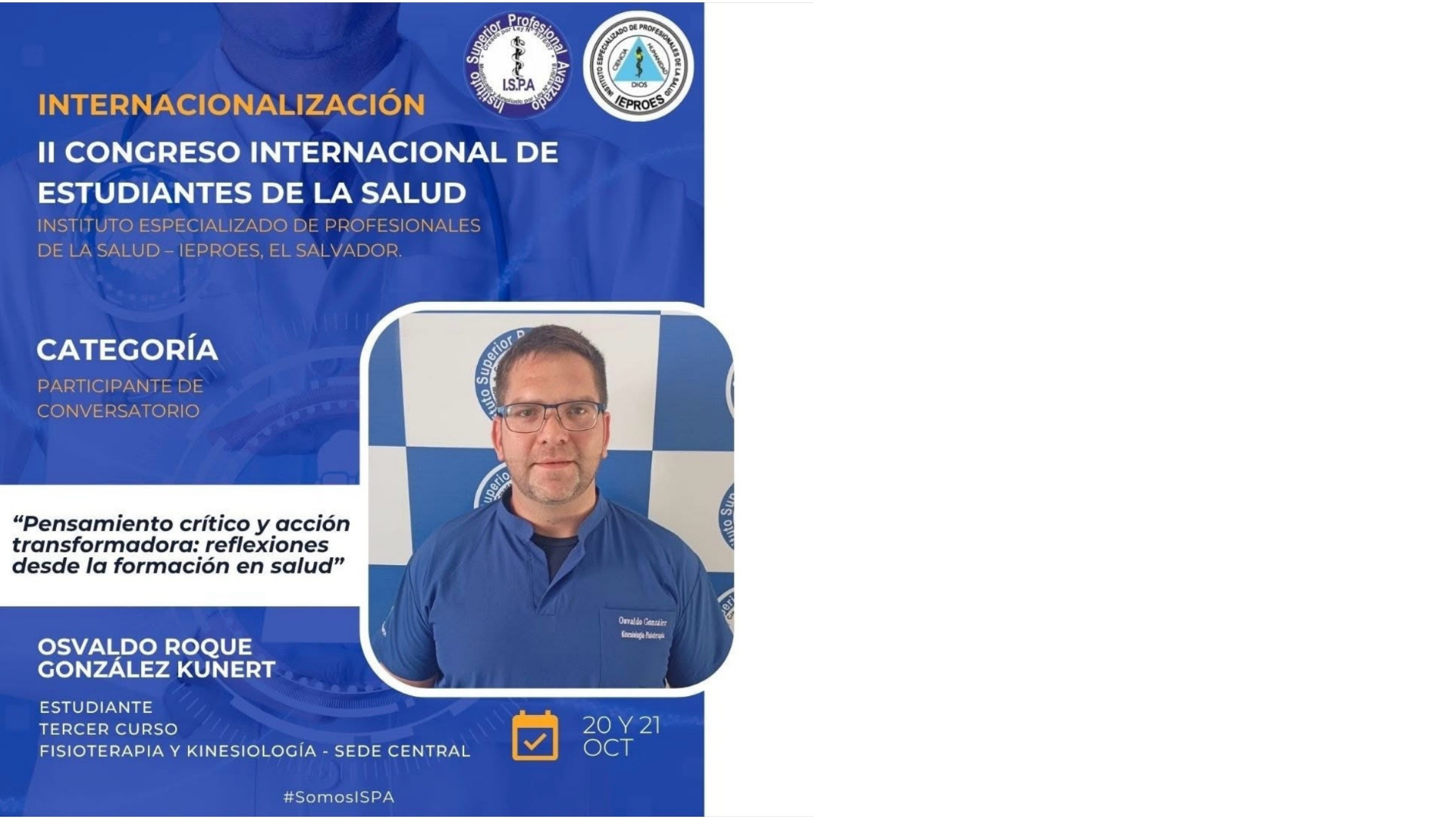 Destacada participación en el II Congreso Internacional de Estudiantes de la Salud